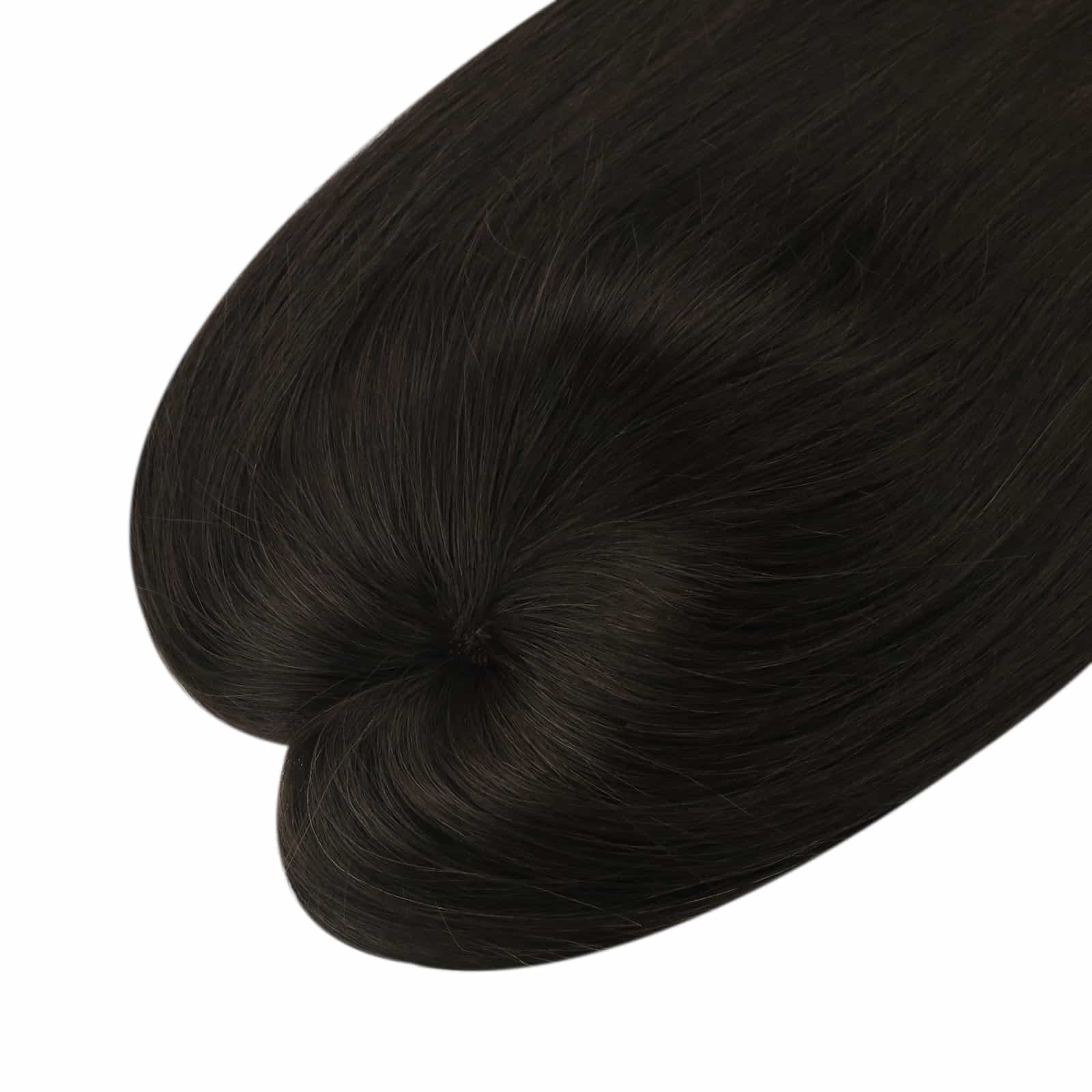 Medium Hair Clip In Crown Topper Jet Black - Image 2