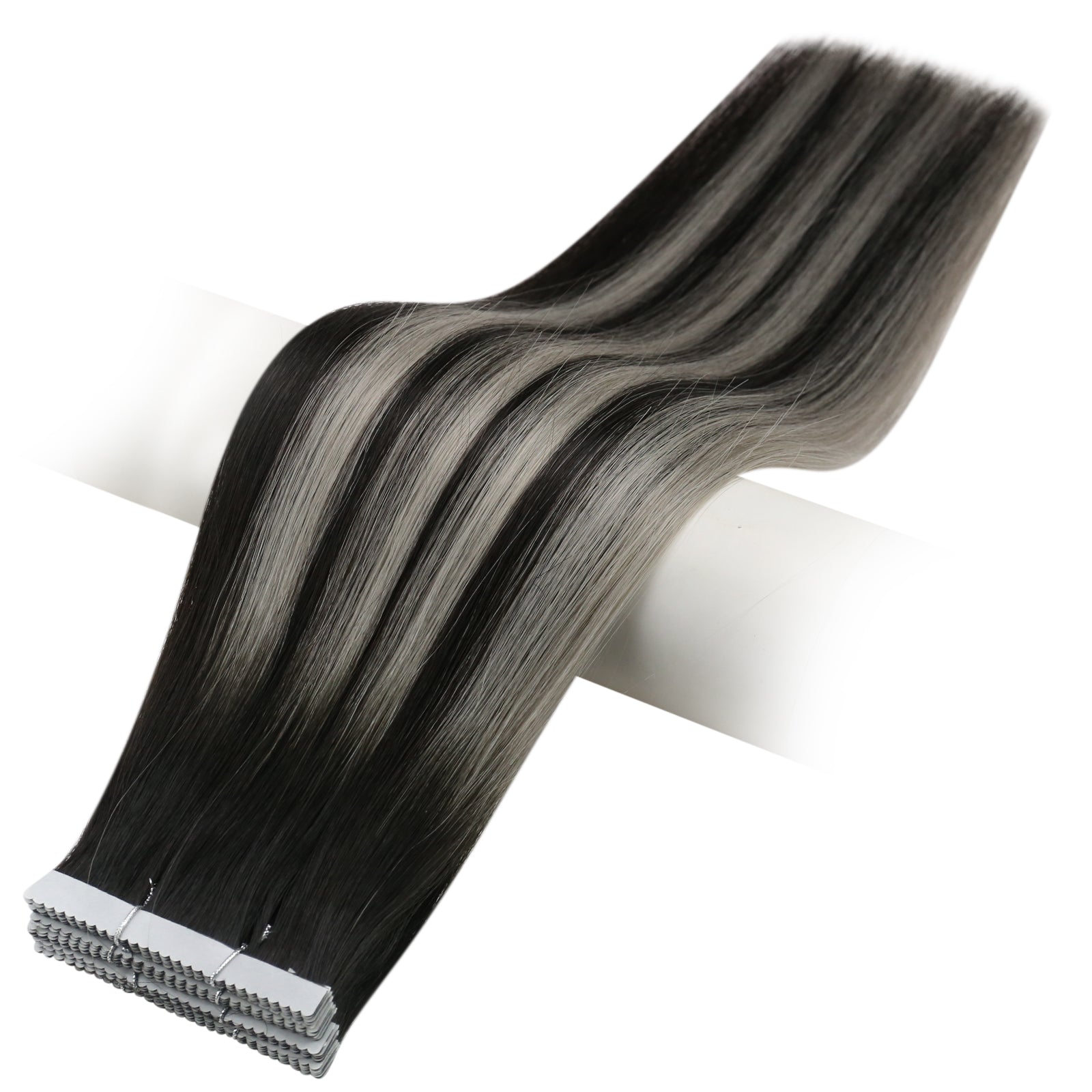Silver Highlight Tape-In Hair Extensions - Image 4