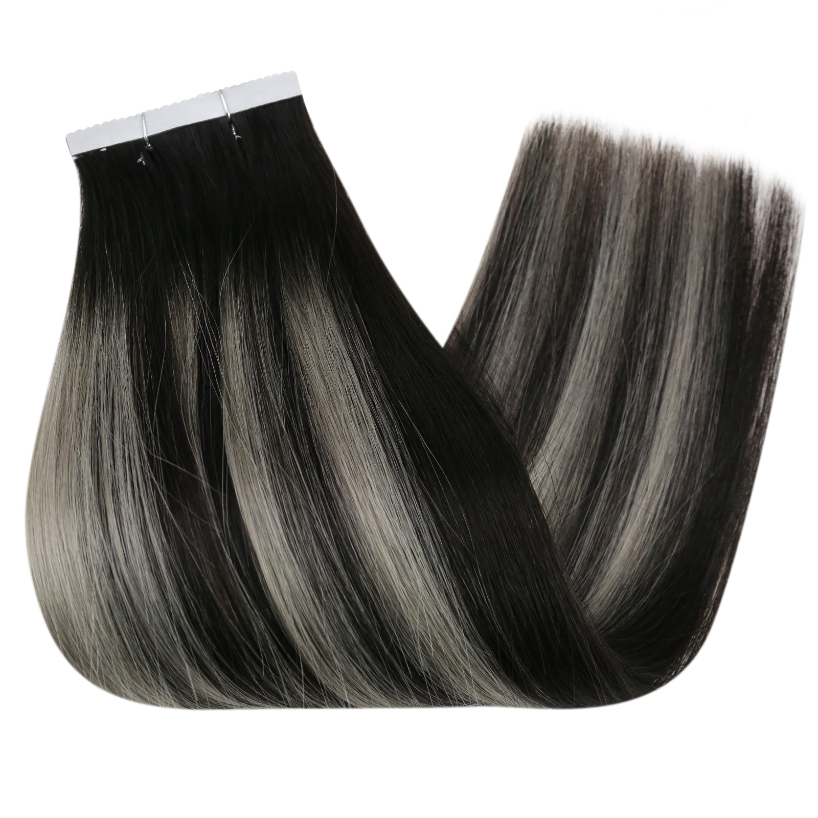 Silver Highlight Tape-In Hair Extensions - Image 9