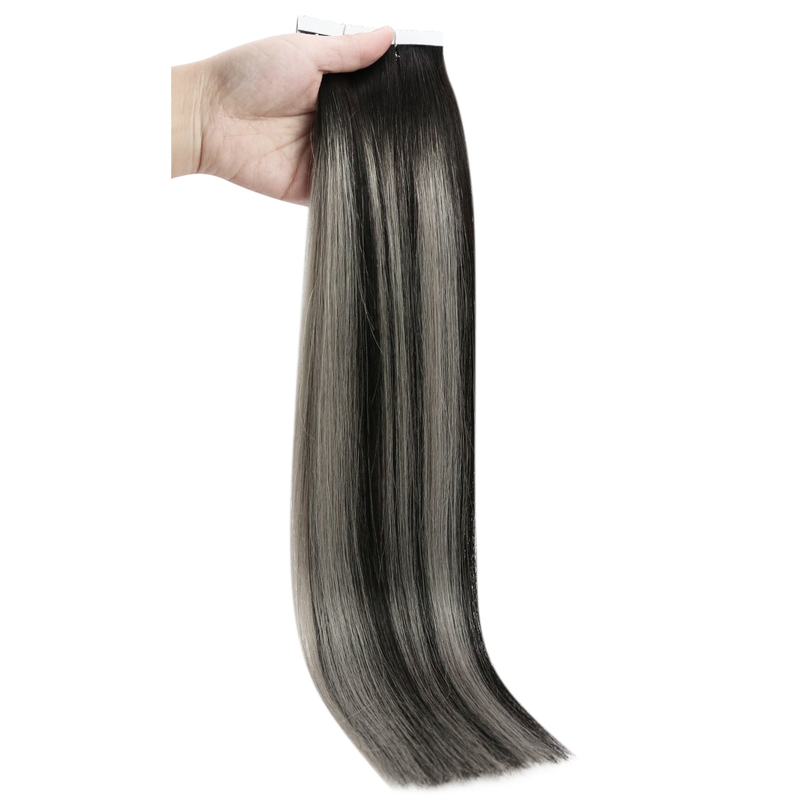 Silver Highlight Tape-In Hair Extensions - Image 13