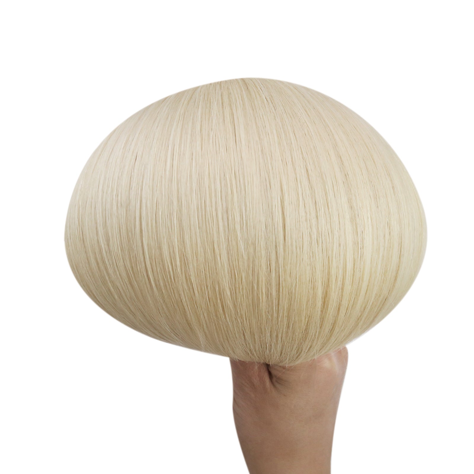 Platinum Blonde Human Hair Tape-In Extensions - Image 10