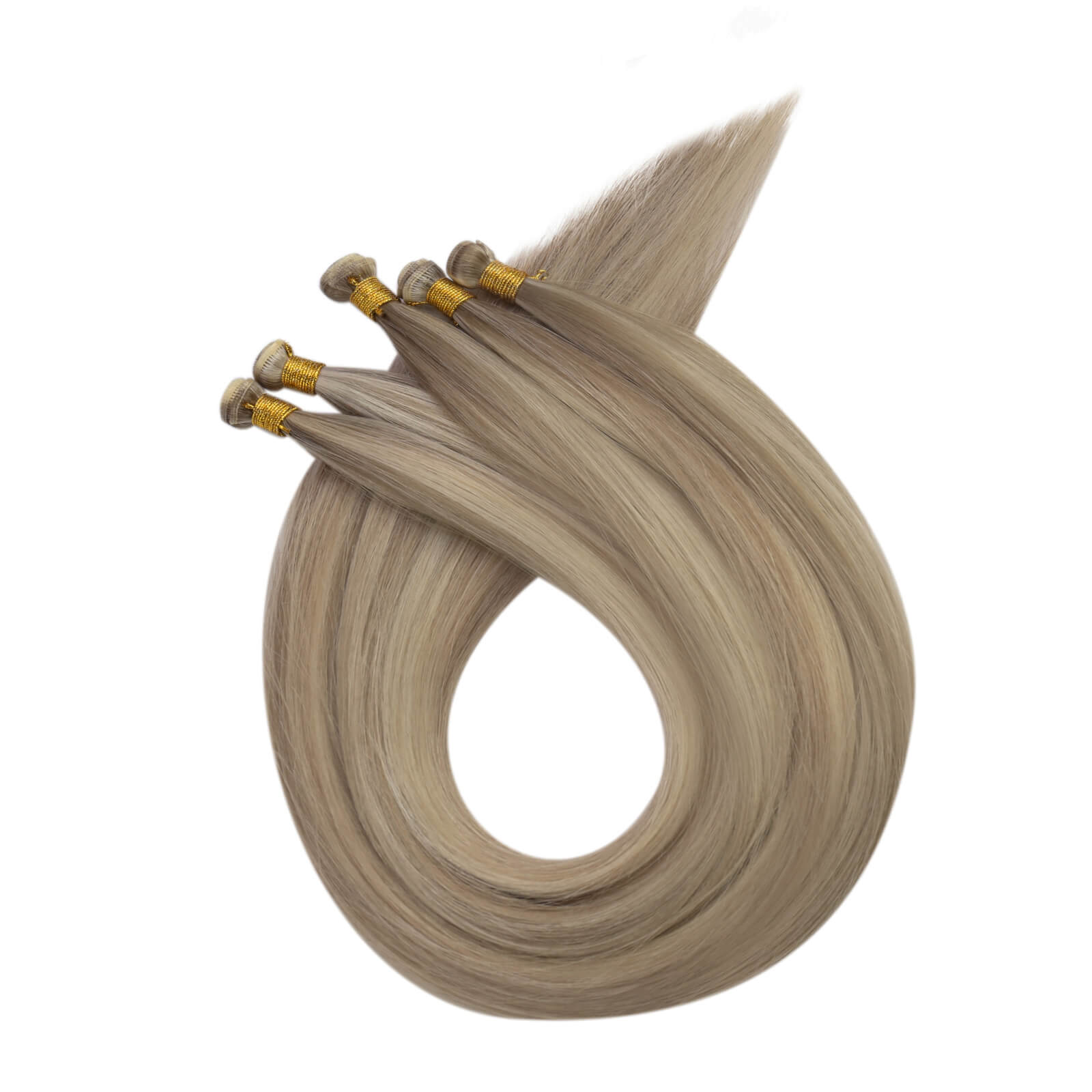 Genius Weft Human Hair Bundles Light Brown Platinum Blonde - Image 4