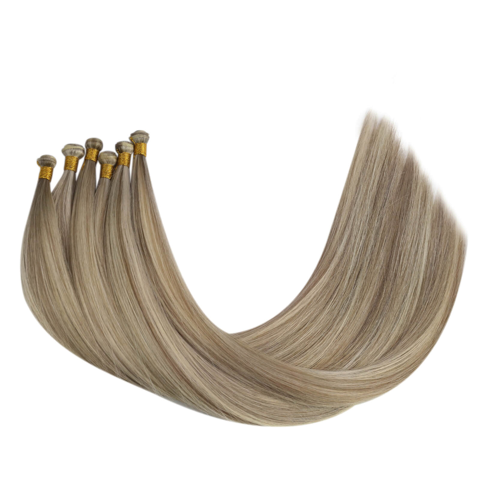 Genius Weft Human Hair Bundles Light Brown Platinum Blonde - Image 6