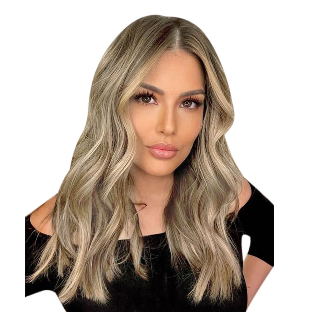 Virgin Human Hair Clip In Extensions Balayage Brown Blonde - Image 5