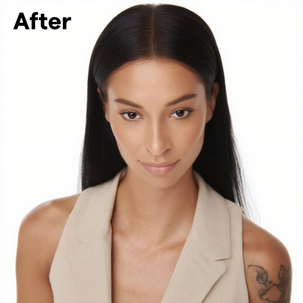 Medium Hair Clip In Crown Topper Jet Black - Image 11